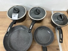 Tower Cerastone 5-Piece Non-Stick Pan Set - Charcoal Grey