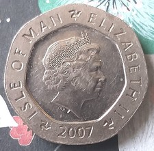2007 AA Isle of Man 20p "Castle Rushen Clock" coin