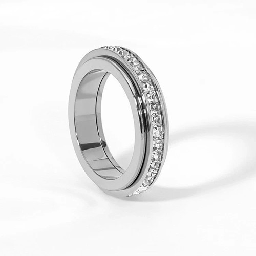 Anxiety rings titanium steel - rings,
