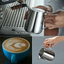 350/600/1000ml Stainless Steel Milk Jug Frother Coffee Latte Cup Pitcher