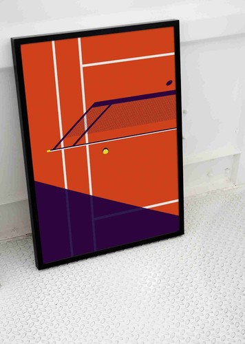 Tennis court poster print - tennis,