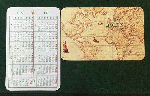 Rolex calendar 1977 - calendar, sea