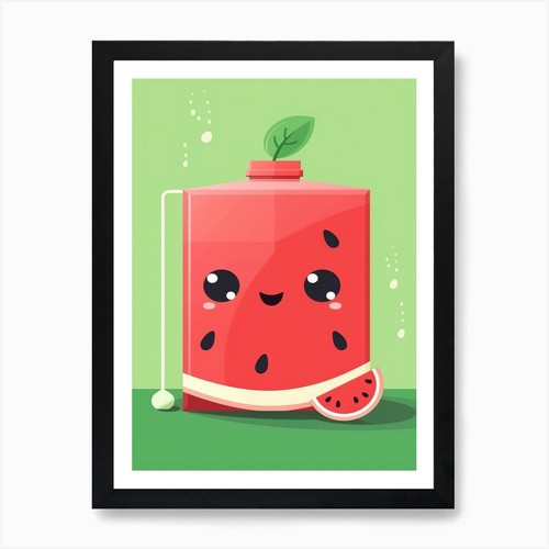 Watermelon juice box with - watermelon,