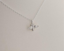 Bumble bee necklace - silver, +