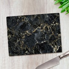 Black gold marbel effect - black,