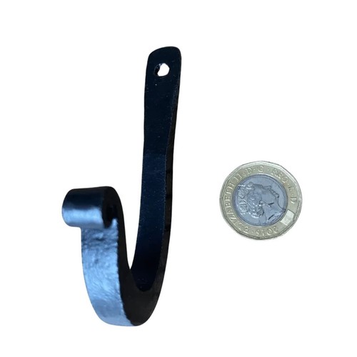 Hook black wrought iron door - hook, iron,