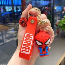 Marvel Spiderman Keyring Keychain Key Fob Bag Charm Free Postage