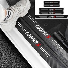 Cooper S door sill  5pcs car sticker scuff protector anti plate