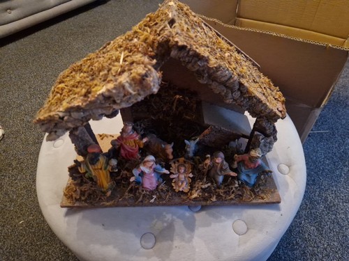 Vintage nativity scene - vintage,