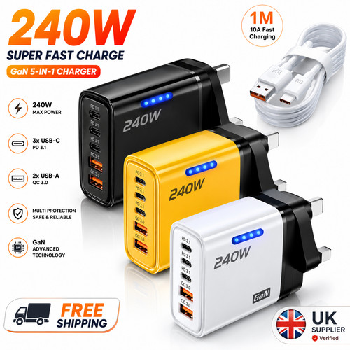 240w quick charger plug - uk,