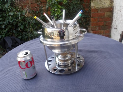 Stainless steel fondue set inc - stainless,