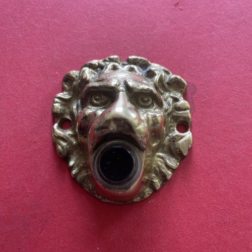 Vintage brass doorbell black - doorbell,