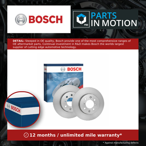 Brake discs pair solid - pair, fits