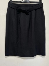 Agnes B Women’s Lined A Line Wool Skirt With Integral Bow Belt Size 42