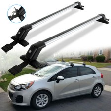 For KIA RIO 5 Hatchback Bare Roof Rack Cross Bars Luggage Cargo Kayak Carrier