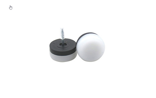 10x pcs white round pinned - 10x,