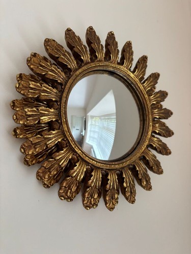 Convex sunburst wall mirror - wall,