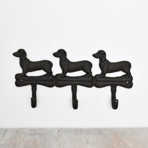 Cast iron dachshund - , hook