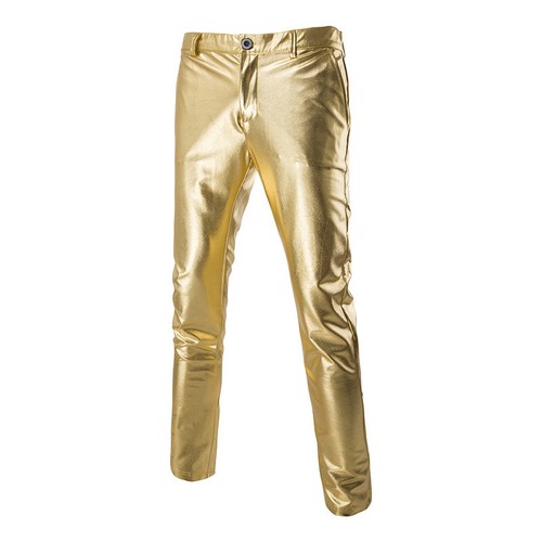 Mens faux leather metallic - faux,