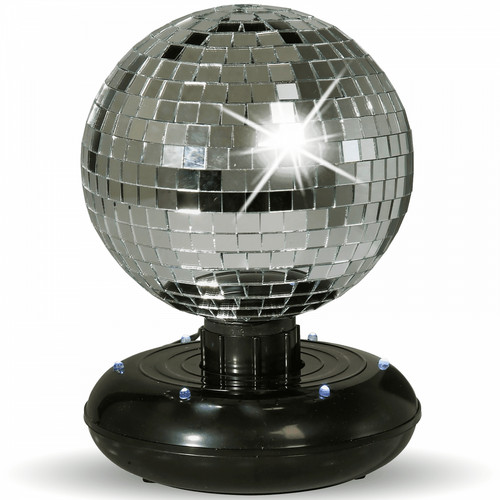 Silver mirrorball rotating - mirrorball,