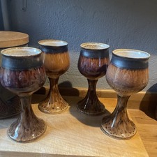 Lovely Iden Pottery Goblets X 4