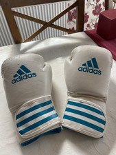Adidas Boxing Gloves F Power 200 12oz Boxing Gloves White and Blue. Sheffield