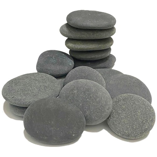 15pcs smooth flat river stones - flat,