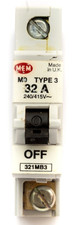 MEM 32 AMP 32A TYPE 3 M9 MCB