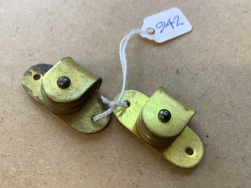 Pair small brass a - of,