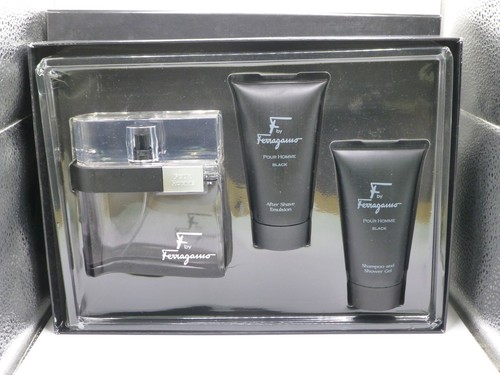 Ferragamo black gift set - black,