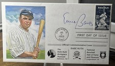 1983 FDC BABE RUTH Birth Place Perez Steele HOF ERNIE BANKS Autographed