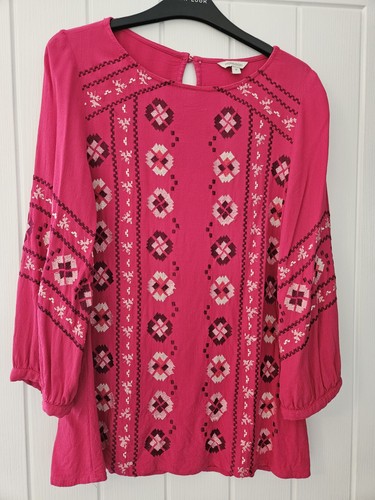 Monsoon pink embroidered boho - pink,
