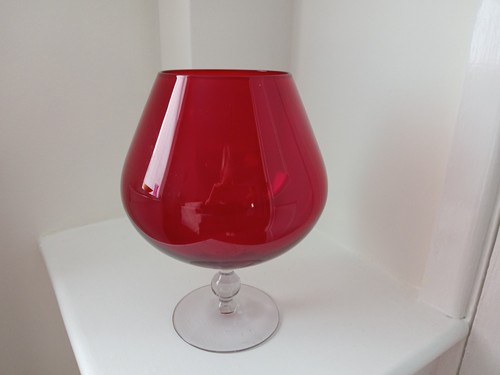 Hand blown brandy glass - hand,