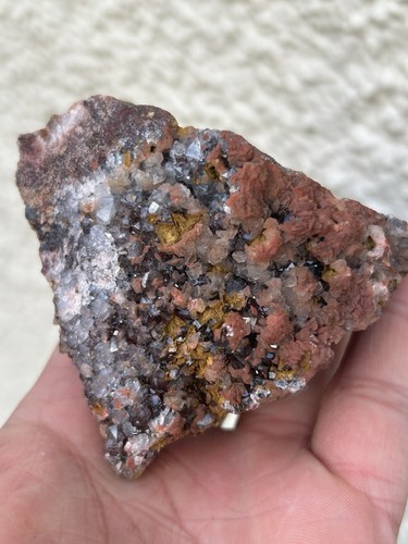 Hematite stained calcites with - calcites,