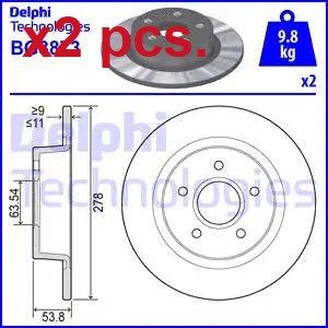 Pcs rear brake disc rotos - rear,