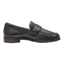 HENRI LLOYD Loafer Shoes Black Leather Mens UK 6.5