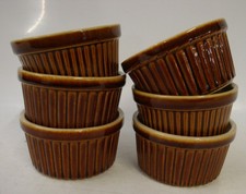 RAYWARE Ramekin Dish - Brown ribbed design - 3.5x2 inches (approx)