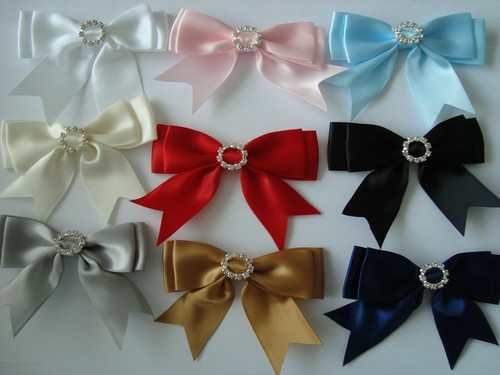 Satin ribbon double bow - double,