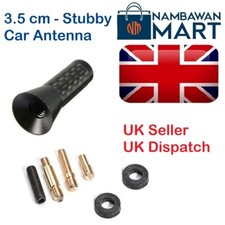 BLACK Carbon Car AERIAL Bee Sting Mast Antenna Mini Radio Stubby 3.5 cm AUTO1040