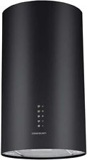 Cookology Cylinder Island Cooker Hood CYL351BK 35cm Extractor in Black