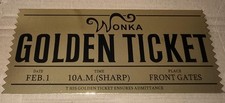 WILLY WONKA GOLDEN TICKET (no