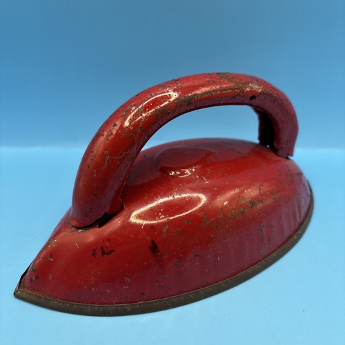 Vtg antique red metal - antique,
