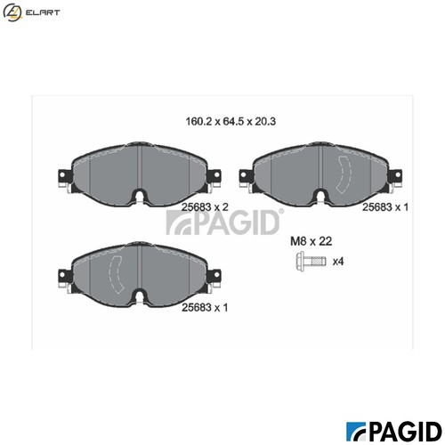 Brake pad set - disc,