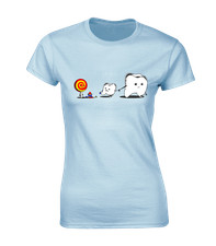 BAD TEETH BAD SWEETS LADIES T SHIRT FUNNY CUTE CARTOON DESIGN JOKE NOVELTY NEW