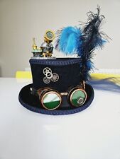 Steampunk Albert Williams Hat Steam Punk Feathers, Goggles, Gothic, Mad Hatter