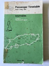 Passenger Timetable. 3 May 1971. Southern London Southern England. See Images.