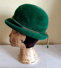 Vintage 1960's Mod Green Felt