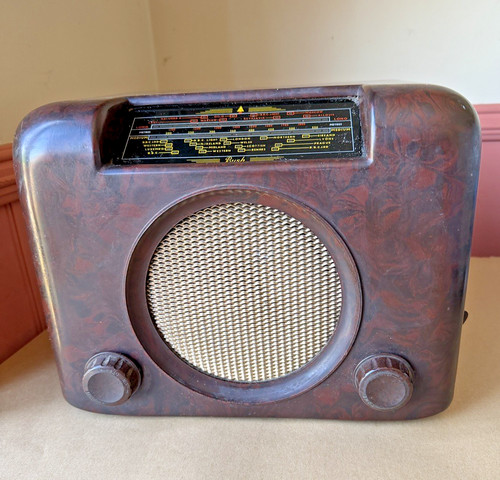 Bush bakelite radio receiver - bakelite,