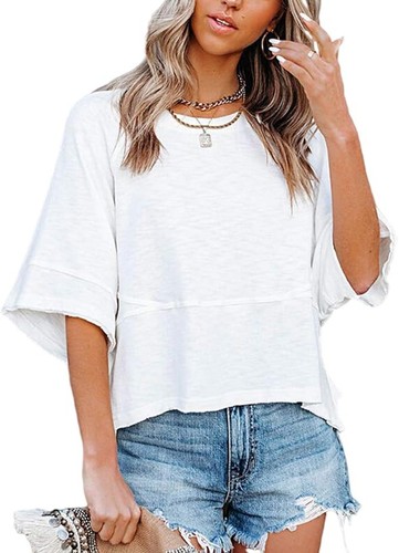 Womens white batwing - xl,