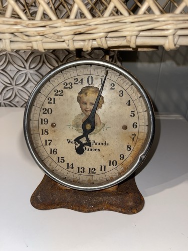 Vintage nursery baby scale - baby,